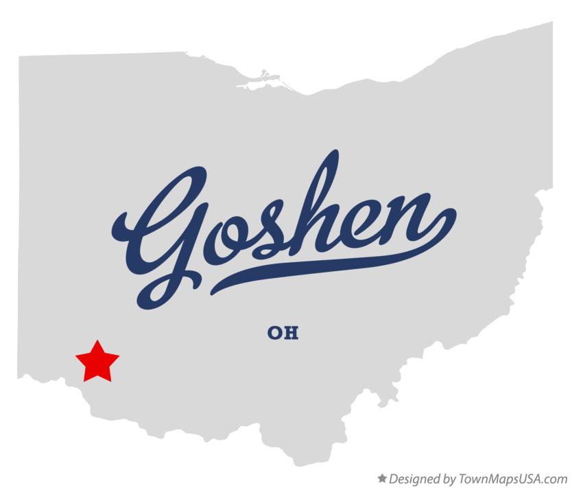 Map of Goshen Ohio OH