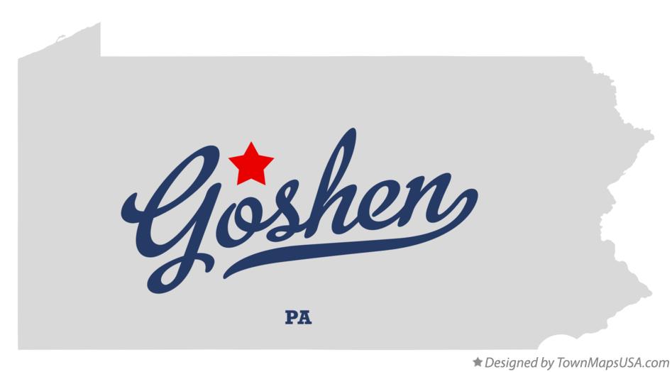 Map of Goshen Pennsylvania PA