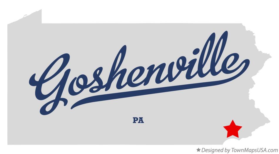 Map of Goshenville Pennsylvania PA