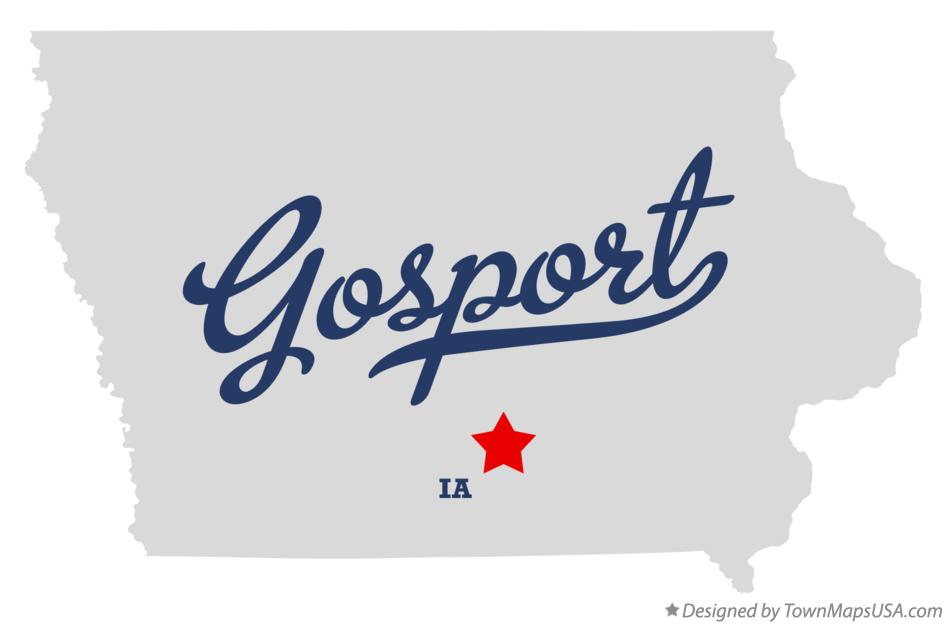 Map of Gosport Iowa IA
