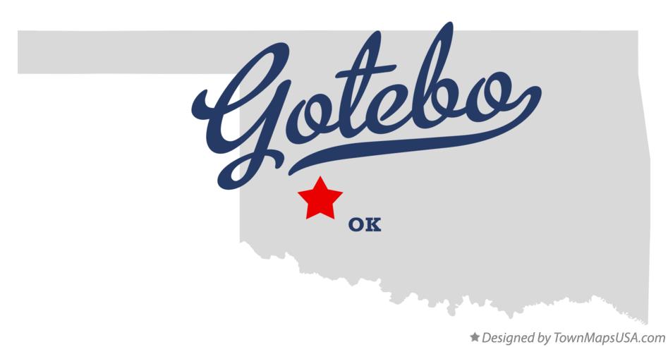Map of Gotebo Oklahoma OK