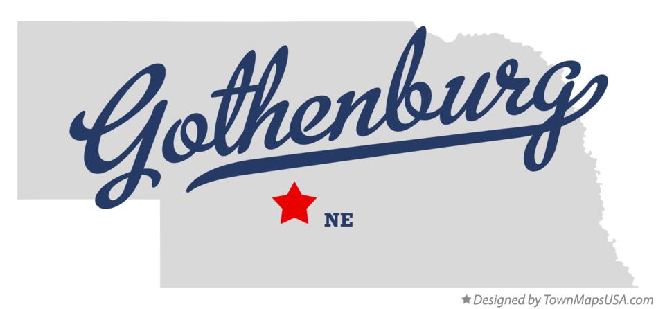 Map of Gothenburg Nebraska NE