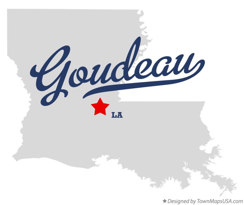 Map of Goudeau Louisiana LA