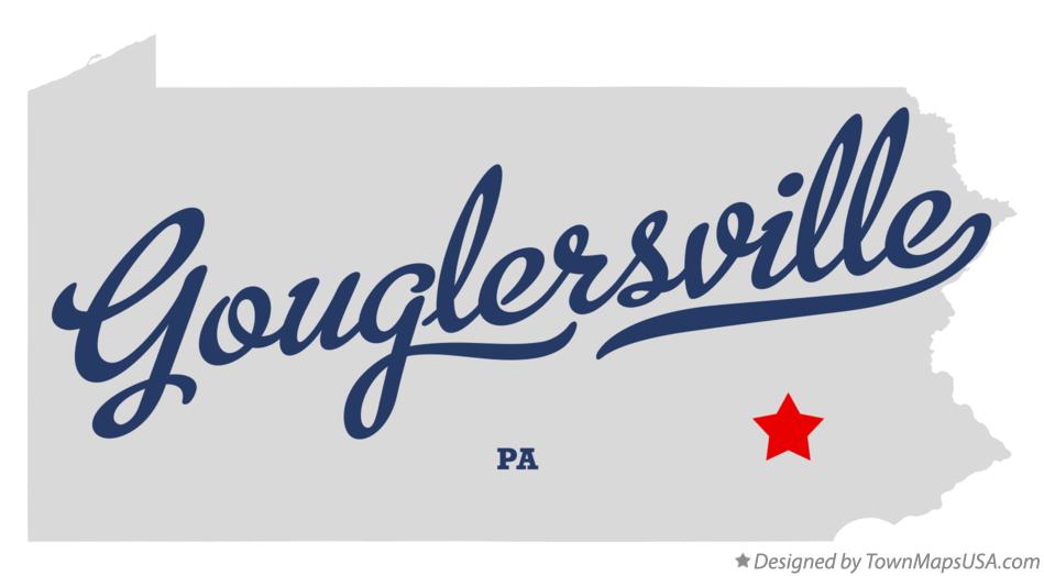 Map of Gouglersville Pennsylvania PA