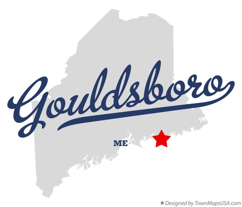 Map of Gouldsboro Maine ME