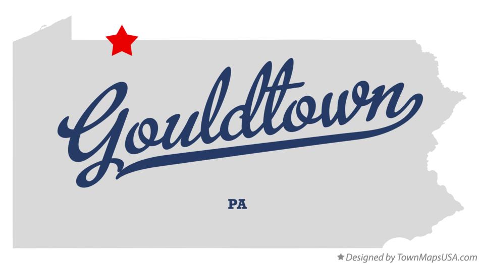 Map of Gouldtown Pennsylvania PA