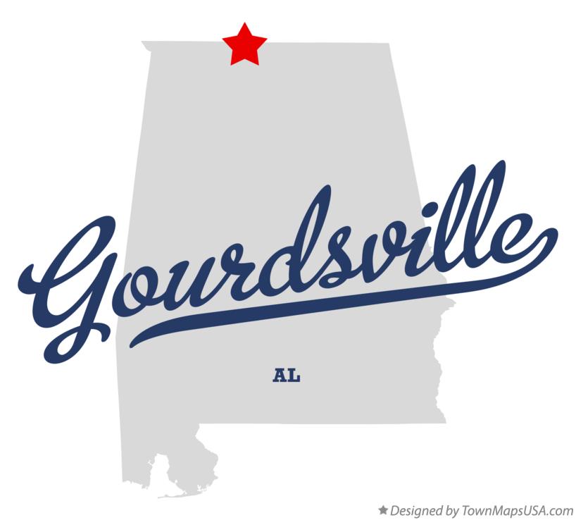 Map of Gourdsville Alabama AL