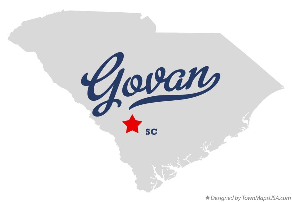 Map of Govan South Carolina SC