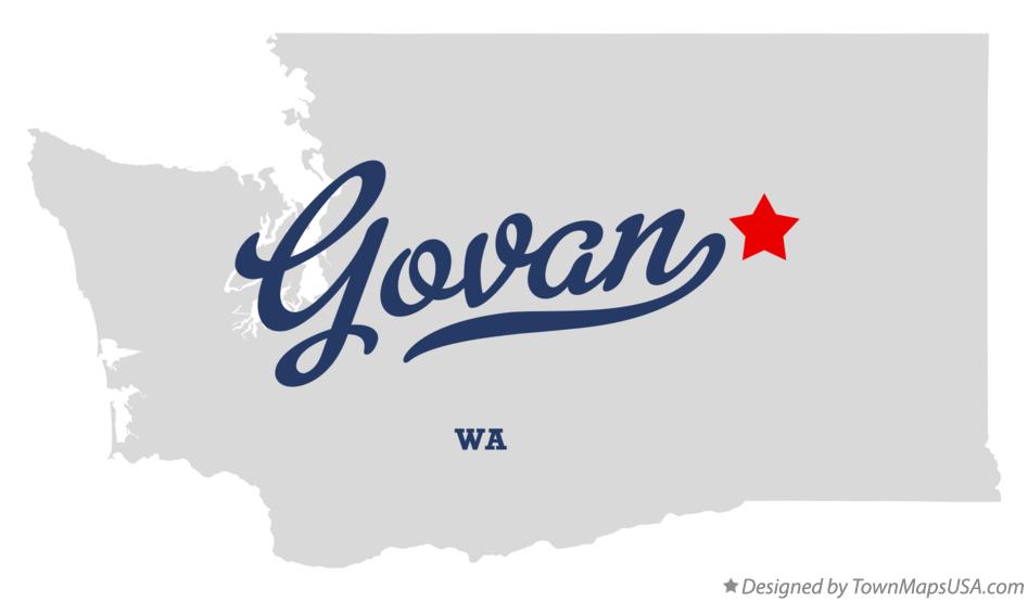 Map of Govan Washington WA