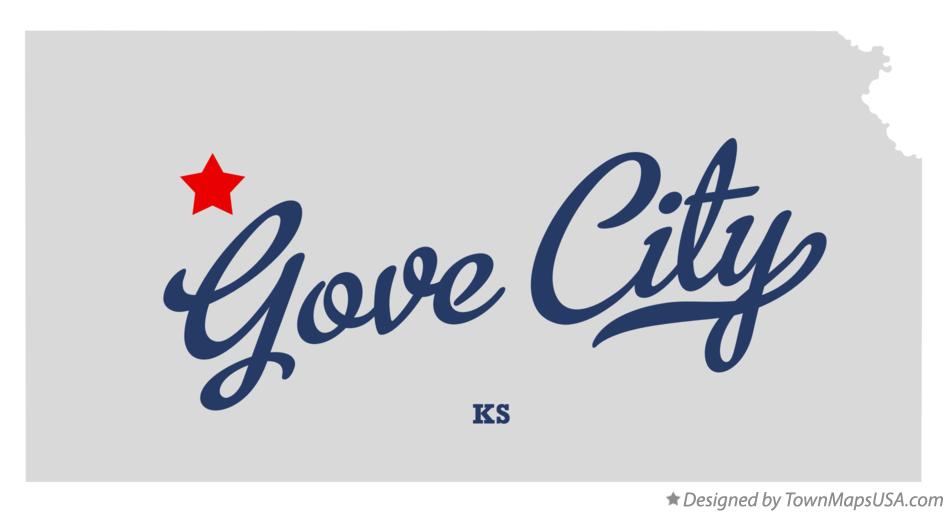 Map of Gove City Kansas KS