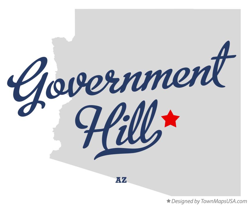 Map of Government Hill Arizona AZ