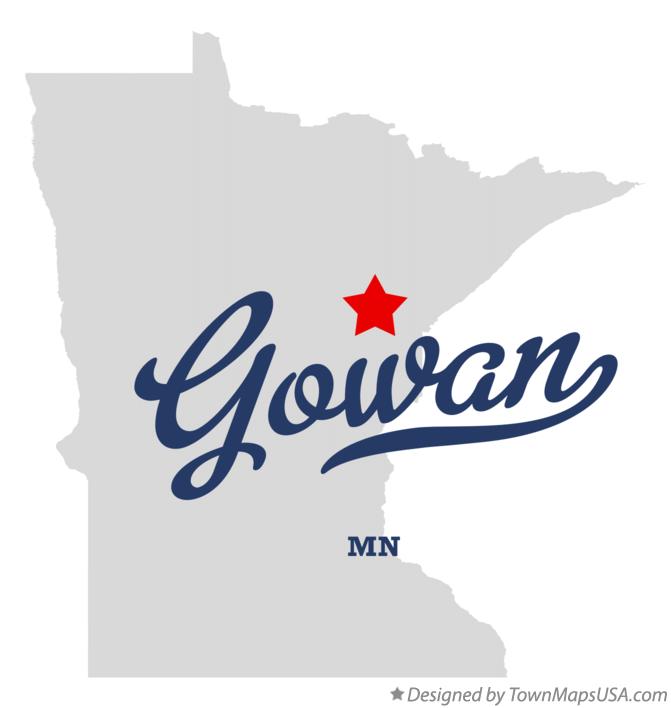 Map of Gowan Minnesota MN