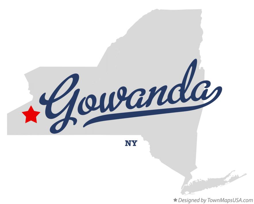 Map of Gowanda New York NY
