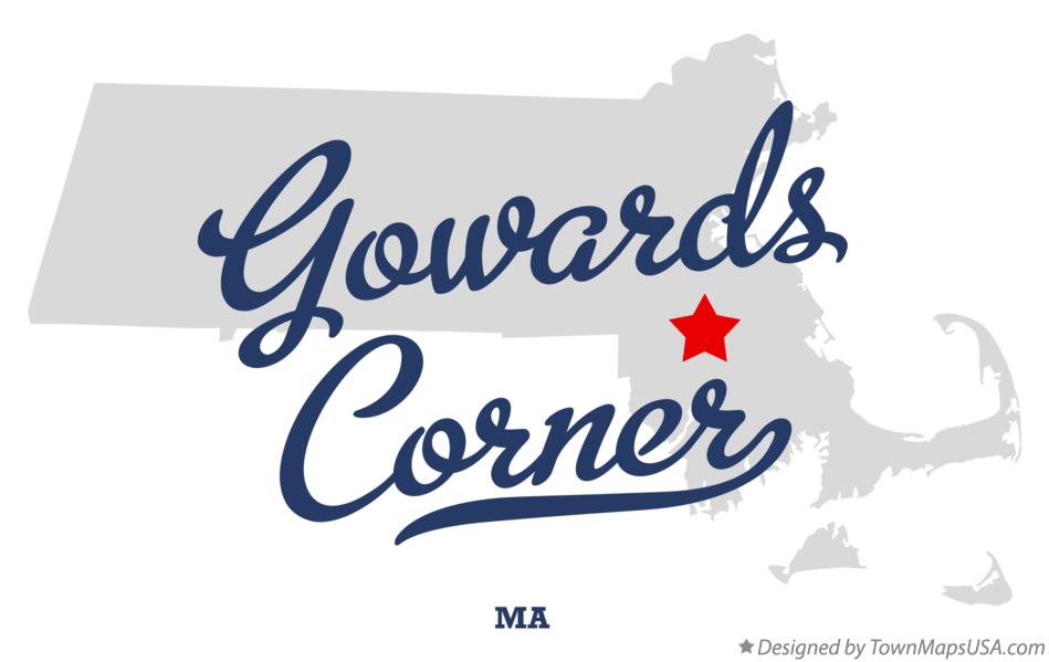 Map of Gowards Corner Massachusetts MA