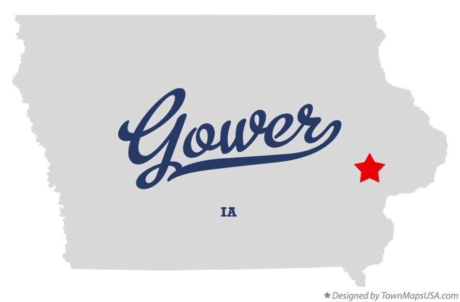 Map of Gower Iowa IA