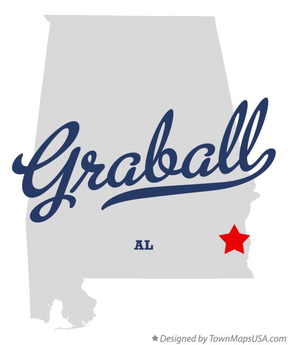 Map of Graball Alabama AL
