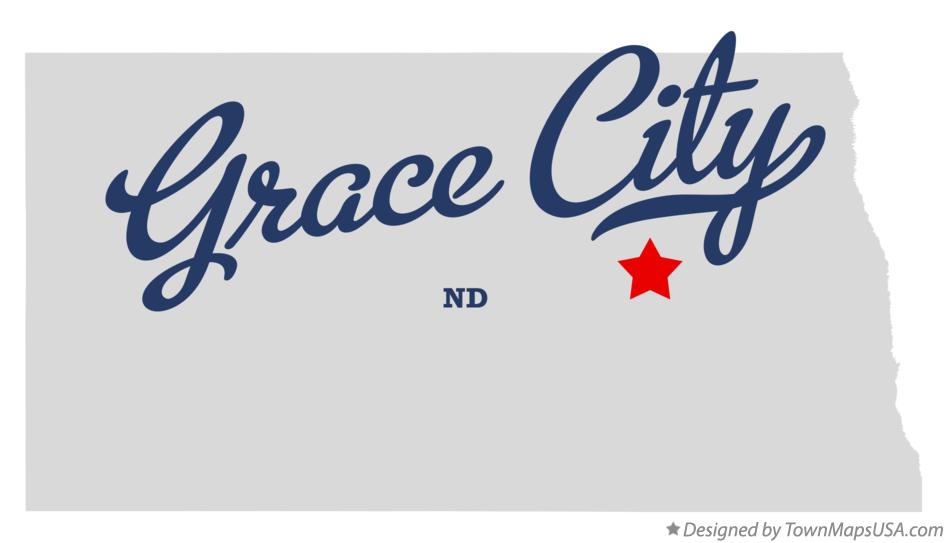 Map of Grace City North Dakota ND