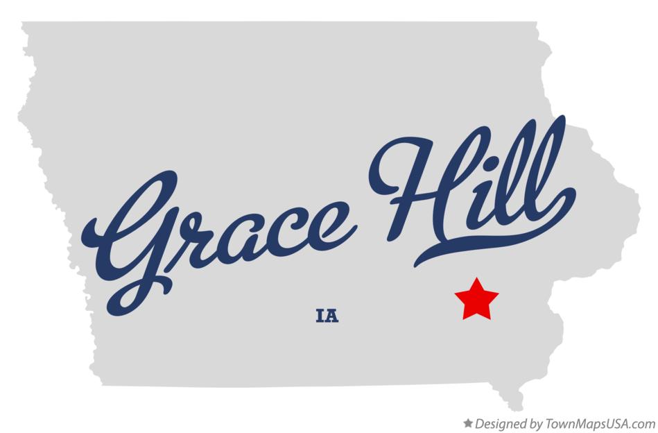 Map of Grace Hill Iowa IA