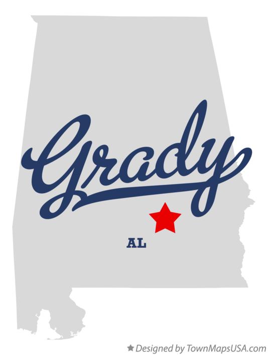 Map of Grady Alabama AL