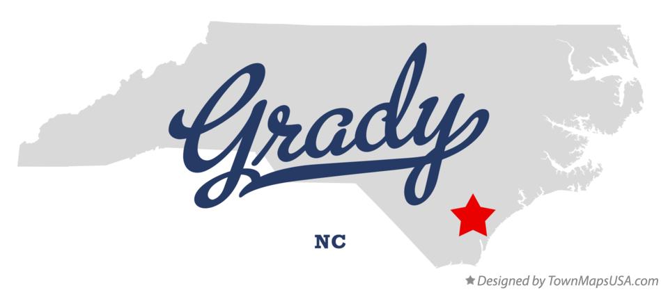 Map of Grady North Carolina NC