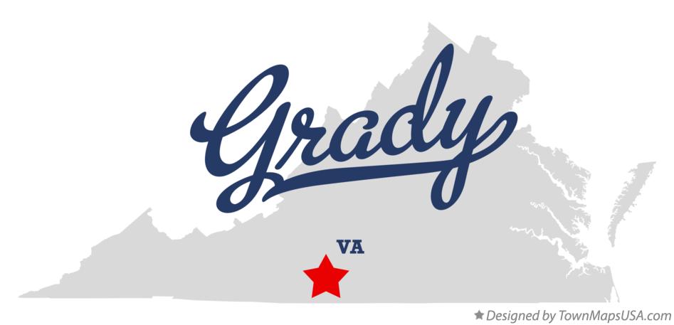 Map of Grady Virginia VA