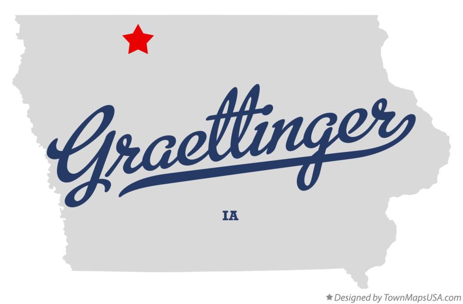 Map of Graettinger Iowa IA