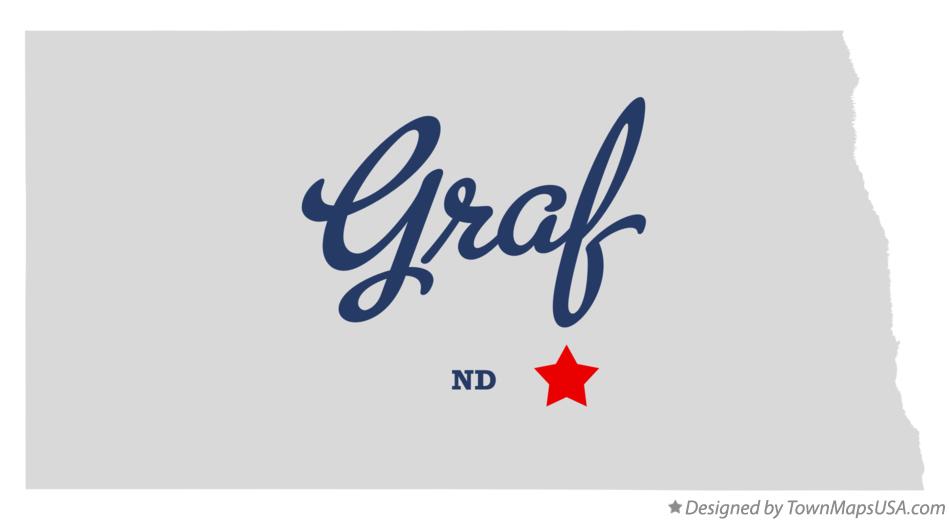 Map of Graf North Dakota ND