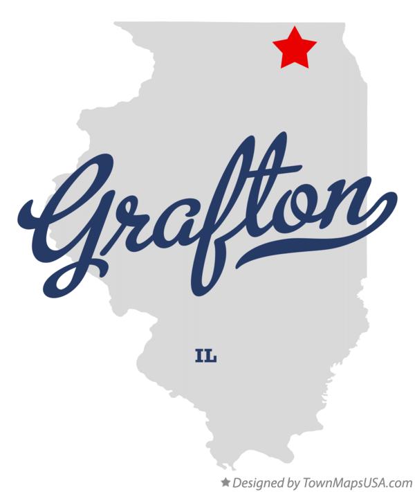 Map of Grafton Illinois IL