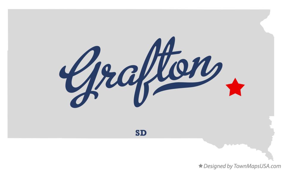 Map of Grafton South Dakota SD