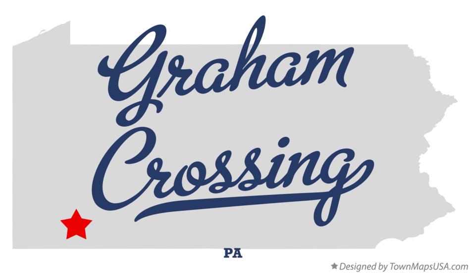 Map of Graham Crossing Pennsylvania PA
