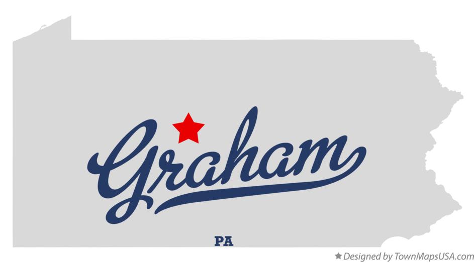 Map of Graham Pennsylvania PA