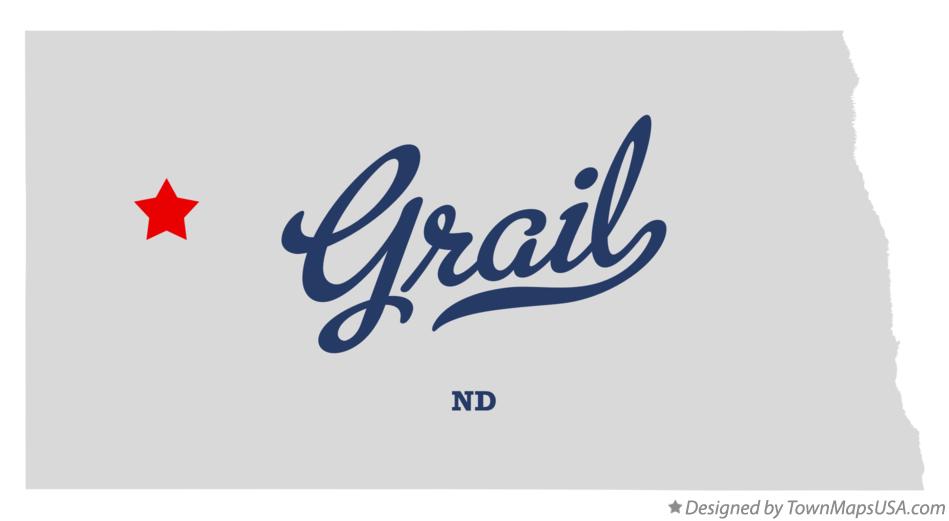 Map of Grail North Dakota ND