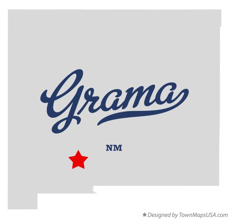 Map of Grama New Mexico NM