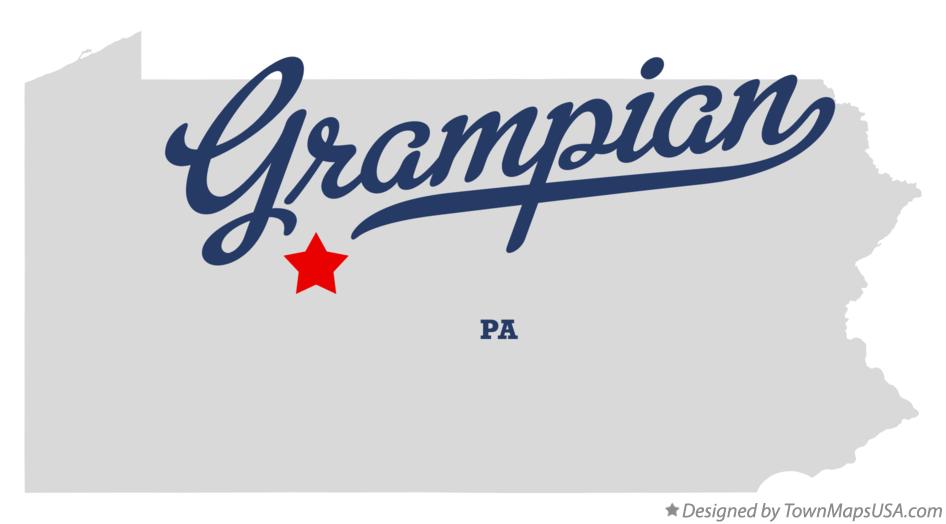 Map of Grampian Pennsylvania PA