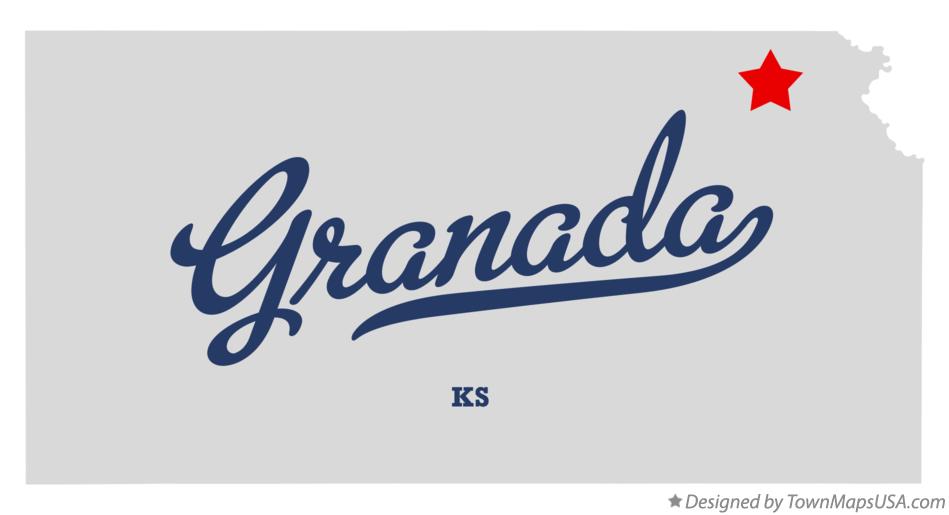 Map of Granada Kansas KS