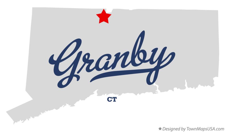 Map of Granby Connecticut CT
