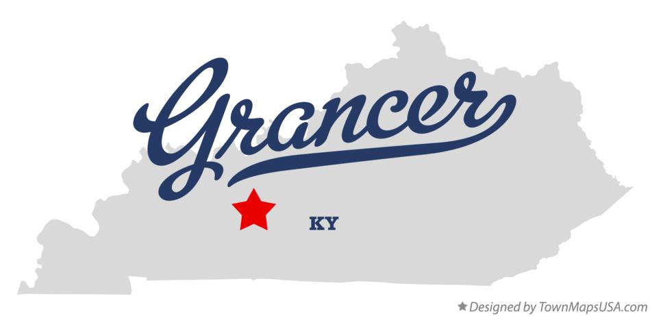 Map of Grancer Kentucky KY