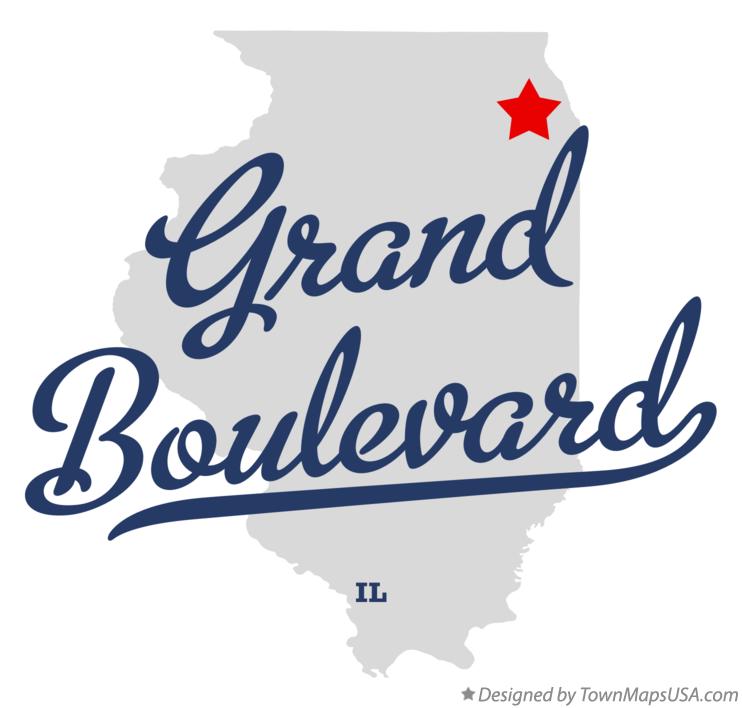 Map of Grand Boulevard Illinois IL