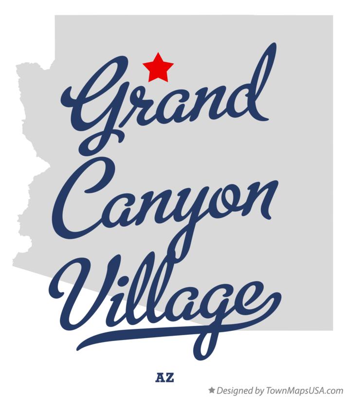 Map of Grand Canyon Village Arizona AZ