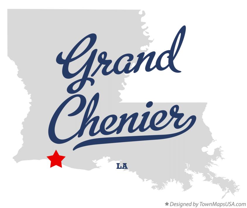 Map of Grand Chenier Louisiana LA