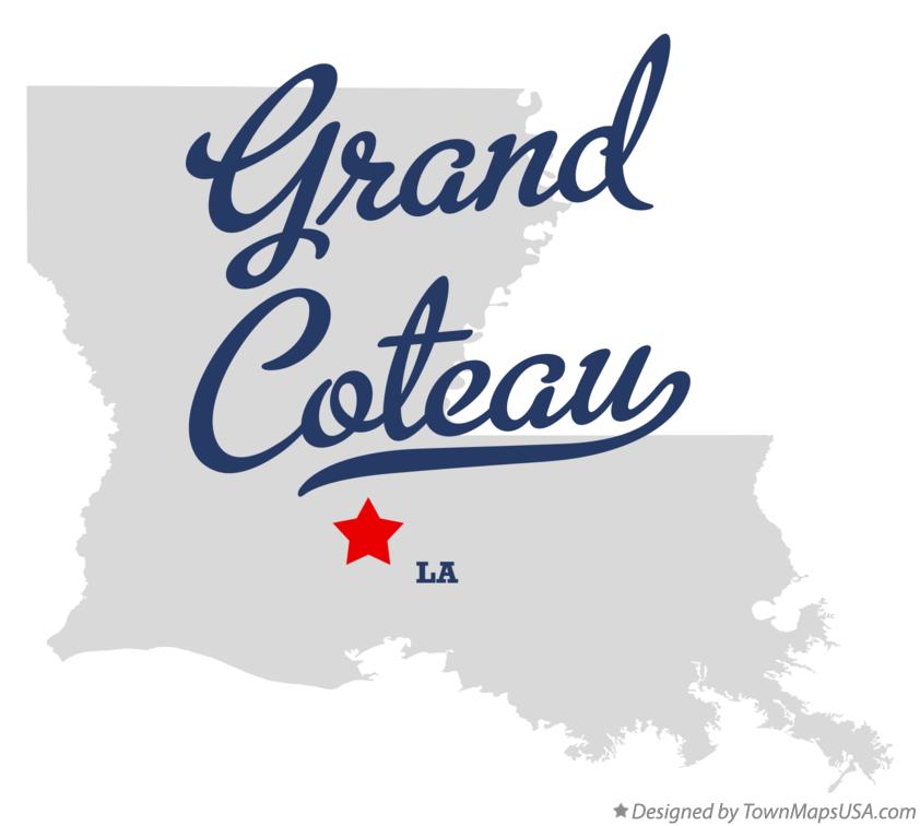Map of Grand Coteau Louisiana LA