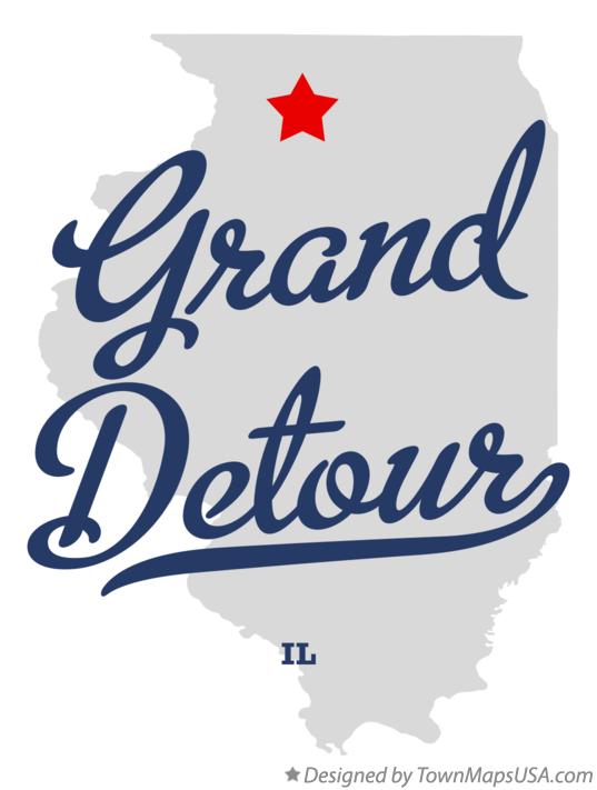 Map of Grand Detour Illinois IL