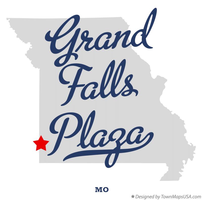 Map of Grand Falls Plaza Missouri MO