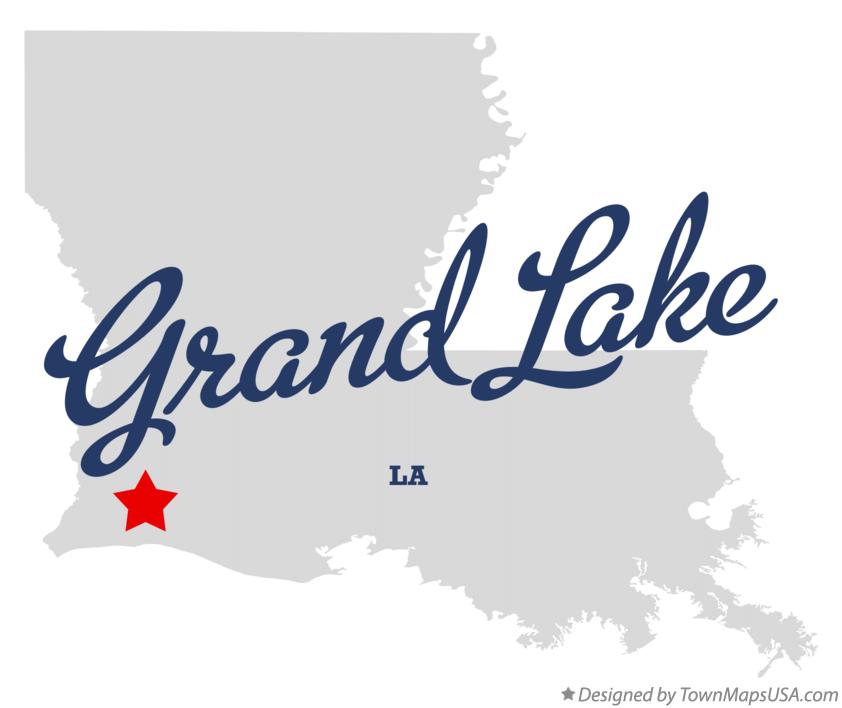 Map of Grand Lake Louisiana LA