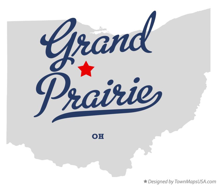 Map of Grand Prairie Ohio OH
