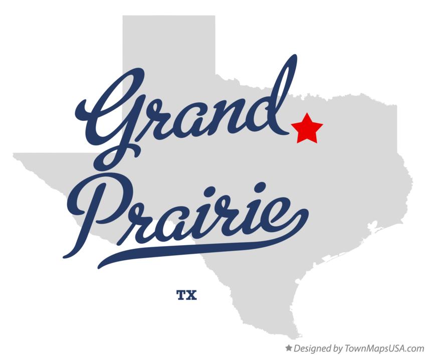 Map of Grand Prairie Texas TX