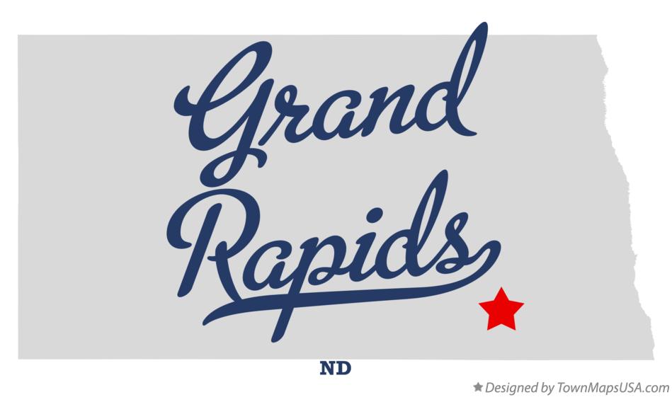 Map of Grand Rapids North Dakota ND