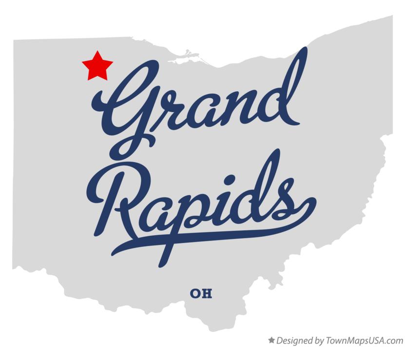 Map of Grand Rapids Ohio OH