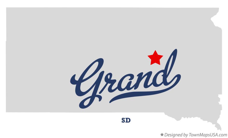 Map of Grand South Dakota SD