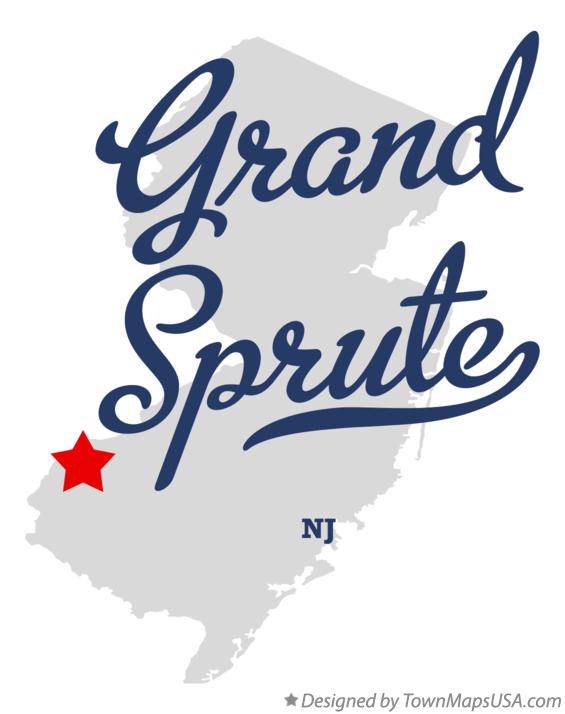 Map of Grand Sprute New Jersey NJ